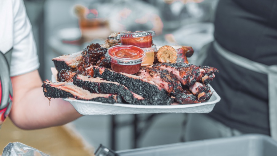 Grilling at a Forecight summer barbecue