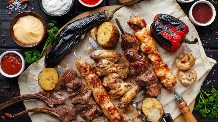 The spread at a summer barbecue
