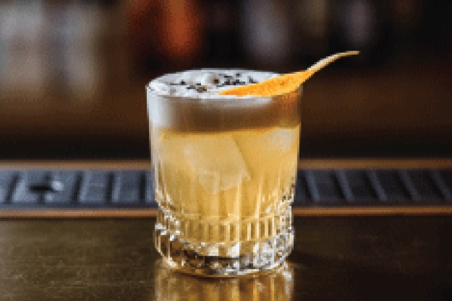 An old fashioned at the bar
